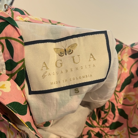 Agua by AguaBendita Hortensia Rosa Poplin Midi Dress - S - Picture 9 of 11